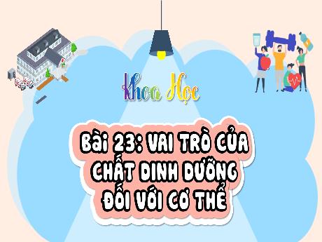 Bài giảng Khoa học Lớp 4 - Bài 23: Vai trò của chất dinh dưỡng đối với cơ thể