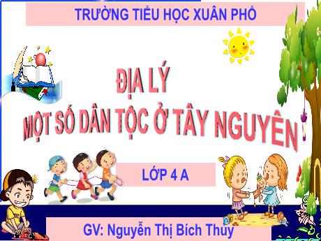 Bài giảng Lịch sử và Địa lí Lớp 4 - Bài 6: Một số dân tộc ở Tây Nguyên - Nguyễn Thị Bích Thủy