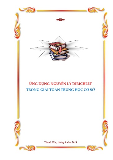 Ứng dụng nguyên lí Dirichlet trong giải Toán Trung học cơ sở - Thanh Hóa (2019-2020)