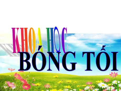Bài giảng Khoa học Lớp 4 - Bài 46: Bóng tối