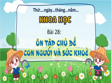 Bài giảng Khoa học Lớp 4 (Kết nối tri thức) - Bài 28: Ôn tập chủ đề con người và sức khỏe