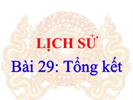 Bài giảng Lịch sử và Địa lí Lớp 4 - Bài 29: Tổng kết
