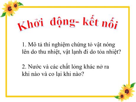 Bài giảng môn Khoa học Lớp 4 - Bài 52: Vật dẫn nhiệt và vật cách nhiệt
