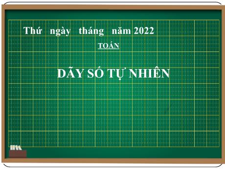 Bài giảng môn Toán Lớp 4 - Bài: Dãy số tự nhiên - Năm học 2022-2023