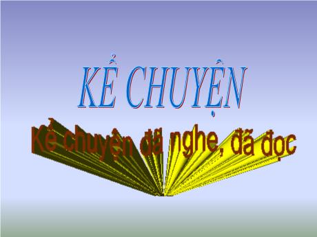 Bài giảng Tiếng Việt Lớp 4 (Kể chuyện) - Tuần 20, Bài: Kể chuyện đã nghe, đã đọc - Nguyễn Thị Bích Thủy