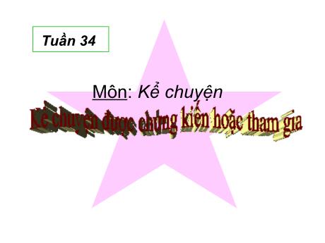 Bài giảng Tiếng Việt Lớp 4 (Kể chuyện) - Tuần 34: Kể chuyện được chứng kiến hoặc tham gia - Nguyễn Thị Bích Thủy