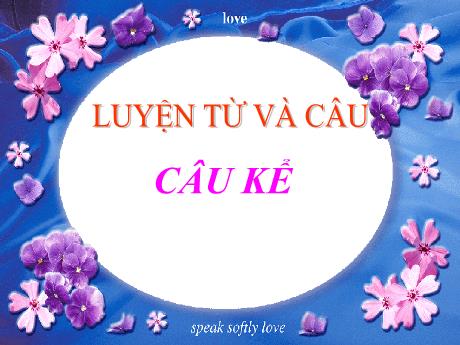 Bài giảng Tiếng Việt Lớp 4 (Luyện từ và câu) - Tuần 17, Bài: Câu kể - Nguyễn Thị Bích Thủy