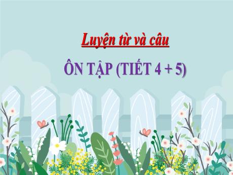 Bài giảng Tiếng Việt Lớp 4 (Luyện từ và câu) - Tuần 28, Bài: Ôn tập (Tiết 4+5) - Nguyễn Thị Bích Thủy