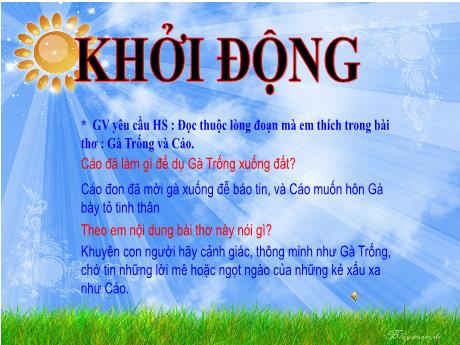 Bài giảng Tiếng Việt Lớp 4 (Tập đọc) - Tuần 6, Bài: Nỗi dằn vặt của An-đrây-ca