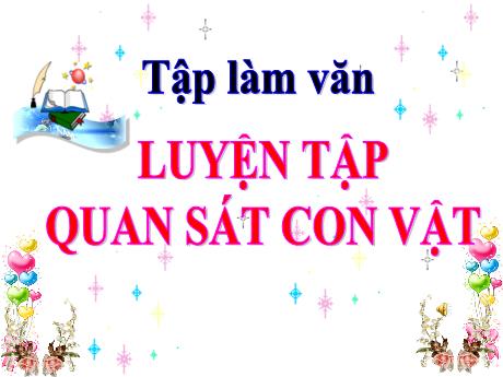 Bài giảng Tiếng Việt Lớp 4 (Tập làm văn) - Tuần 30, Bài: Luyện tập quan sát con vật - Nguyễn Thị Bích Thủy